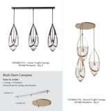 Accessory 3 Light Linear Canopy 3.2 Inch X 42 Inch Wide by Hubbardton Forge - 13CNMULT31