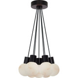 Mina 7 Light Mini Chandelier by Visual Comfort Modern SLCH543WDB - SLCH543WDB