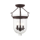 Jefferson 3 Light 12 Inch Wide Flush Mount by Livex 5062 - 5062