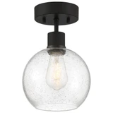 Port Nine 1 Light 12 Inch Length Steel Semi Flush Mount by Access - 63148LEDDLP-MBL