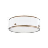 Eli 10W 1 LED 11.75 Inch Wide Semi Flush Mount by Troy - C8312-PBR/SFB