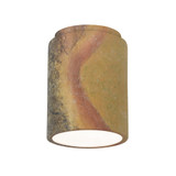 Radiance 1 Light 6.5 Inch Cylinder Outdoor Flush Mount by Justice Design - CER-6100W