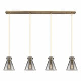 Newton Cone 4 Light Oversized Linear Pendant by Innovations - 124-410-1PS-G411-8