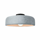 Radiance 1 Light Medium Spire Concrete Semi Flush Mount by Justice Design - CER-6343-CONC