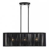 Acordia 3 Light Medium Linear Chandelier 19 Inch and 7 Inch Wide by Livex - 49127