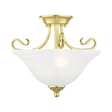 Coronado 2 Light 15.5 Inch Wide Semi Flush Mount by Livex - 6121