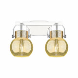 Pilaster II Sphere 2 Light Bath Vanity 17 Inch Wide by Innovations - 423-2W-G410-6
