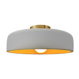 Radiance 1 Light Spire Semi Flush Mount 6.5 X 16 Wide by Justice Design - CER-6345