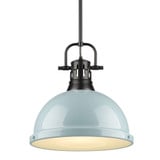 Duncan 1 Light Rod Pendant 14.63 Inch Tall and 14 Inch Wide by Golden - 3604-L
