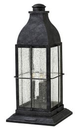 Bingham 3 Light Large Outdoor Pier Mount 9.75 x 21.25 Inches by Hinkley - 2047