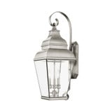 Exeter 3 Light Clear Glass Outdoor Wall Lantern by Livex - 2593