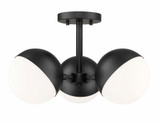 Realm Sphere 3 Light Semi Flush Mount 17.25 Inch Wide By Z-Lite - 7517-3SF
