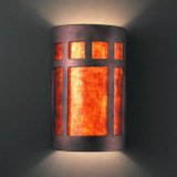 Ambiance Small Prairie Window Open Top Bottom Wall Sconce by Justice Design - CER-7345