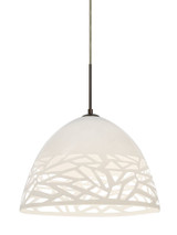 Kiev 1 Light Medium Pendant with Flat Canopy by Besa - 1JT-KIEV