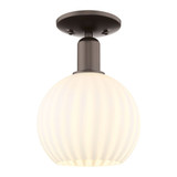 White Venetian 1 Light Semi Flush Mount 11.25 Inch X 8 Inch by Innovations - 716-1C-G1217-8