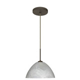 Tessa 1 Light Small Cord Pendant with Flat Canopy by Besa - 1JT-TESSA