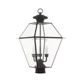 Westover 3 Light Outdoor Post Top Lantern 12 x 21.5 Inches by Livex  - 2384