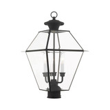 Westover 3 Light Outdoor Post Top Lantern 12 x 22 Inches by Livex - 2384