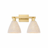 Natural Ballston Dome 2 Light Bath Vanity 16 Inch Wide by Innovations - 716-2W-NBD-75