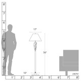 Forged Leaves and Vase 1 Light Floor Lamp 56 x 17 x Hubbardton Forge - 246761H