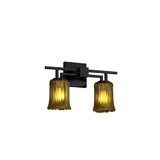 Veneto Luce Aero 2 Light Cylinder Ambr Vanity Light by Justice Design - GLA-8702-16-AMBR