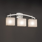 Fusion Archway 3 Light Weve Glass Vanity Light by Justice Design - FSN-8593-55-WEVE