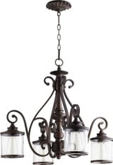 San Miguel Four Light Large Pendant by Quorum - 6473-4
