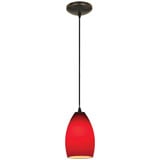 Champagne 1 Light Mini Glass Pendant with Cord by Access - 28012-CC-CHAMP