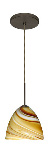 Sasha 1 Light Small Cord Pendant with Flat Canopy by Besa - 1BT-SASHAII