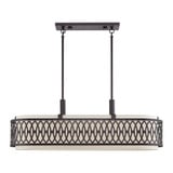 Vistaview 6 Light Small Linear Chandelier by Livex - 53437