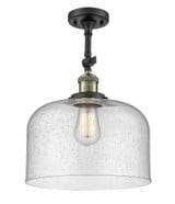 Bell 1 Light 12 Inch Wide Semi Flush Mount by Innovations - 201F-G7L-L