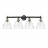 Bristol Glass 4 Light Industrial Vanity Light by Innovations - 616-4W-BG