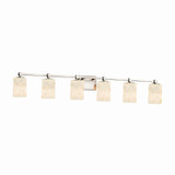 Alabaster Rocks Tetra 6 Light Cylinder Vanity Light by Justice Design - ALR-8426-10