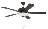 Eos 5 Blade Ceiling Fan with Light Kit 52 Inches Wide by Craftmade - ECF111