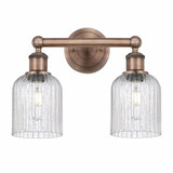 Bridal Veil 2 Light Bath Vanity 14 Inch Wide by Innovations - 616-2W-G559-5-GL