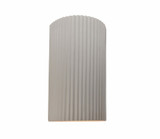 Ambiance 2 Light Large ADA Pleated Cylinder Wall Sconce by Justice Design - CER-5745