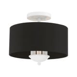Huntington 3 Light 12 Inch Wide Semi Flush Mount by Livex - 40111