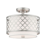 Arabesque 2 Light 11.88 Inch Wide Semi Flush Mount by Livex - 4110M