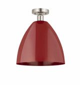 Plymouth Dome 1 Light 12 Inch Wide Steel Semi Flush Mount by Innovations - 616-1F-PLYM-12