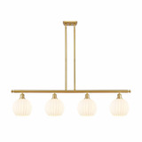 White Venetian 4 Modern Stem Hung Oversized Island Pendant by Innovations - 516-4I-G1217-8