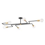 Jena 6 Light 41 Inch Wide Semi Flush Mount by Mitzi - H488606L