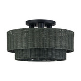 Weavington 3 Light Large Semi Flush Mount 10.5 Inch X 18 Inch Wide by Livex - 60048