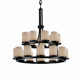 Limoges Dakota 21 Light Large 2 Tier Chandelier by Justice Design - POR-8767-10-PLET