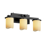 Candlearia Dakota 3 Light Amber Melted Rim Vanity Light by Justice Design - CNDL-8773-14-AMBR