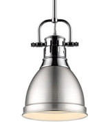 Duncan 1 Light Small Pendant with Rod 14.25 Inch Tall by Golden - 3604-S
