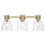 Lawton Bell 3 Light Bath Vanity 24 Inch Wide X 10 Inch Tall by Innovations - 464-3W-G464D-7