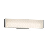 Fusion Latitude 18W LED Weve Glass Linear Vanity Light by Justice Design - FSN-8601-WEVE