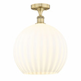 White Venetian 1 Light 13.75 Inch Wide Semi Flush Mount by Innovations - 616-1F-G1217-14