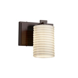 Limoges Era 1 Light Sawt Wall Sconce by Justice Design - POR-8441-10-SAWT