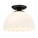 Dorinda 1 Light 12.25 Inch Wide Semi Flush Mount by Golden - 6954-SF